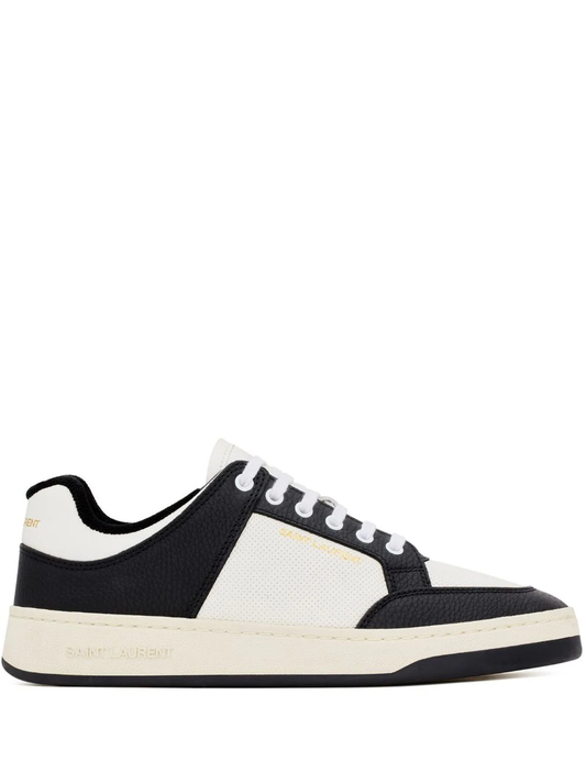 SAINT LAURENT Men SL/61 Smooth Grained Leather Low-Top Sneakers