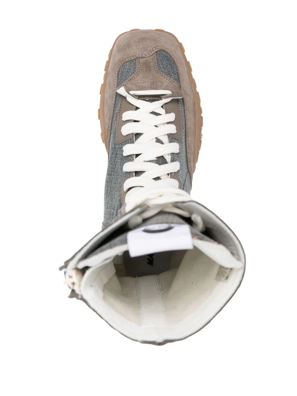 MARINE SERRE Women Regenerated Denim High-Top Sneakers