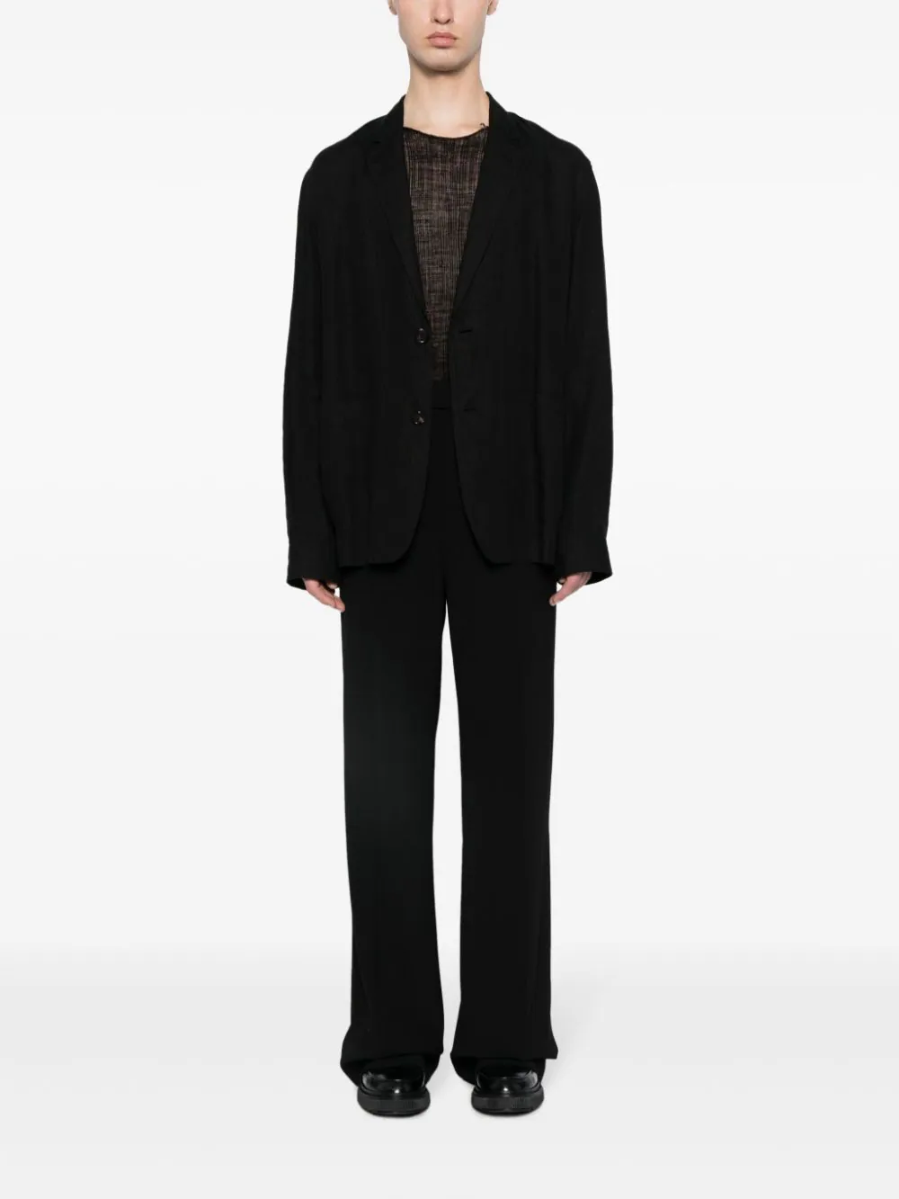 ANN DEMEULEMEESTER MEN Gaspar Flared Leg Comfort Visco Trousers