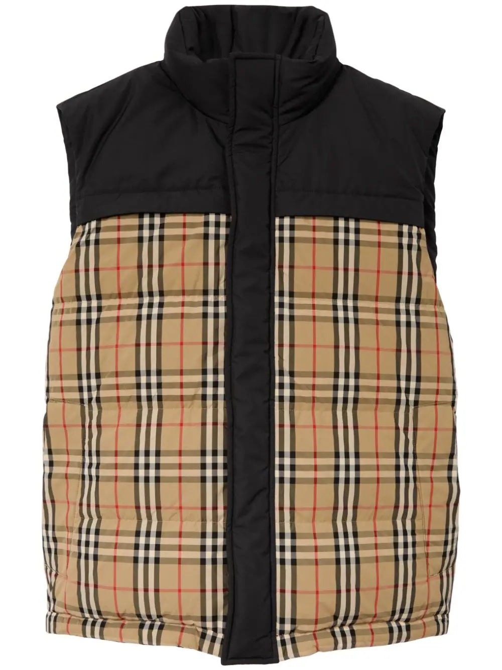 BURBERRY Mens Check Panel Reversible Gilet