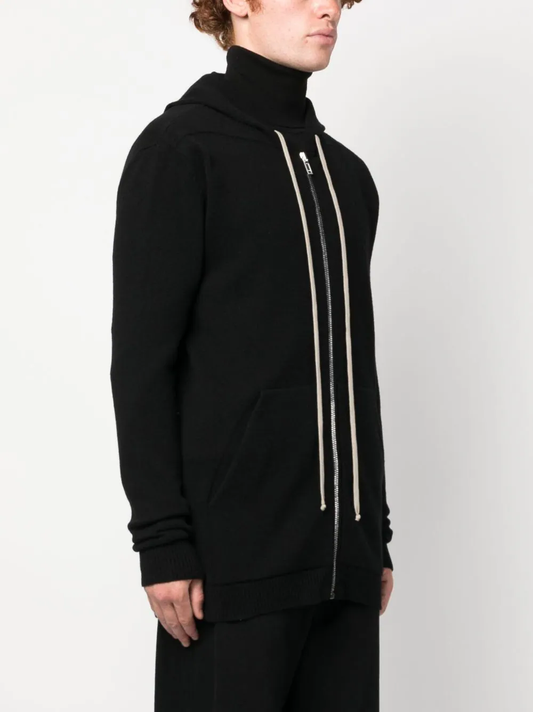 RICK OWENS Men Recycled Cashmere Zipped Hoodie