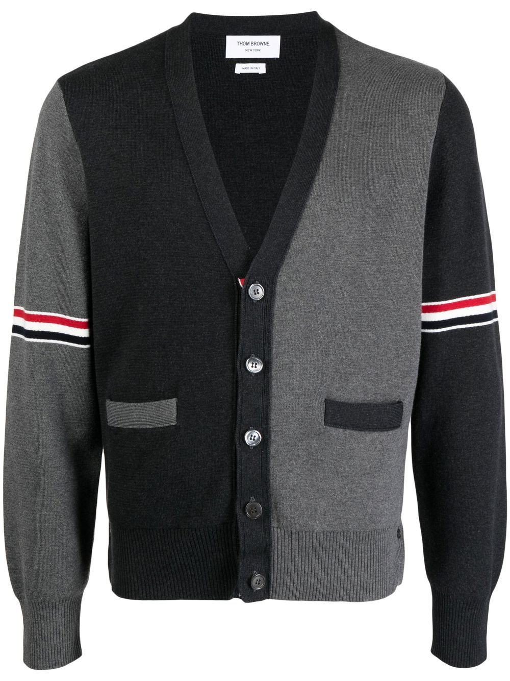 THOM BROWNE Men Milano Stitch V-Neck Cardigan