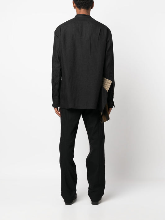 ZIGGY CHEN Men Asymmetric Collage Shirt