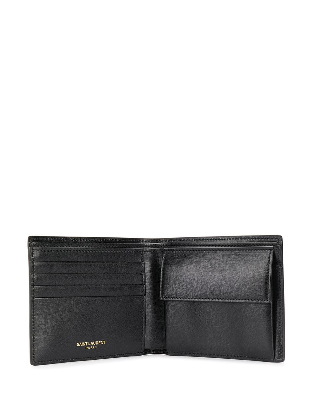 SAINT LAURENT Men Logo Bi-fold Wallet With Coin Pouch