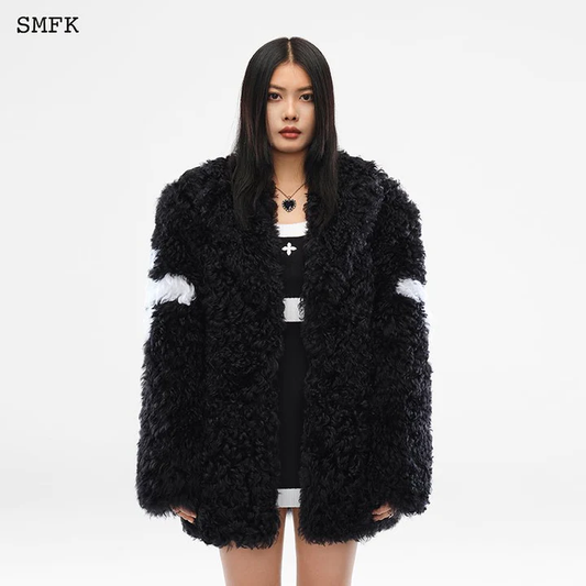 SMFK Women Gemini Flower Arm Fur Suit