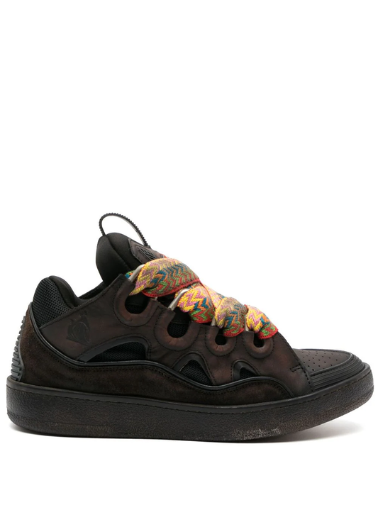 LANVIN Men Leather Curb Sneakers