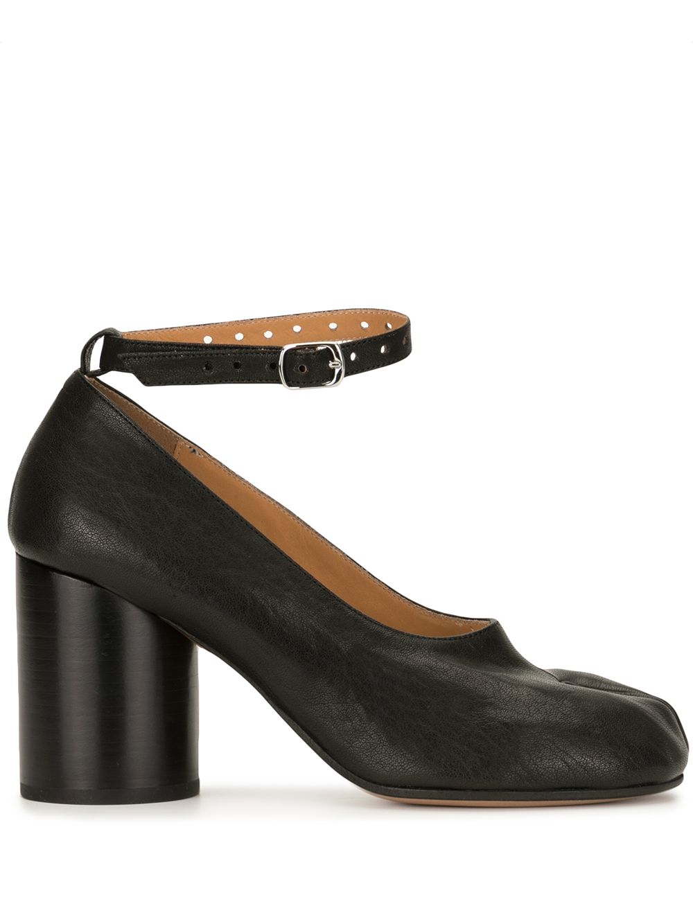 MAISON MARGIELA Women Vintage Leather Tabi Mary Jane Ankle Strap Pumps