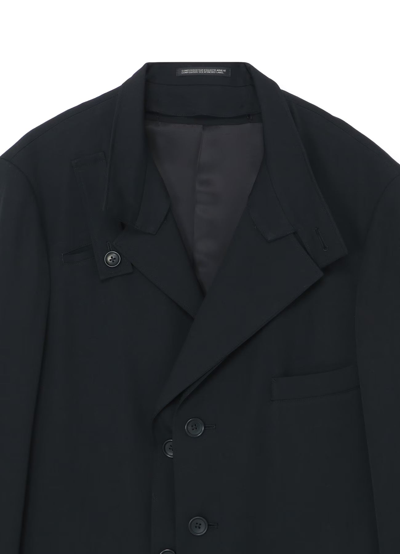 YOHJI YAMAMOTO POUR HOMME I-L Double Layered Stand Collar Jacket