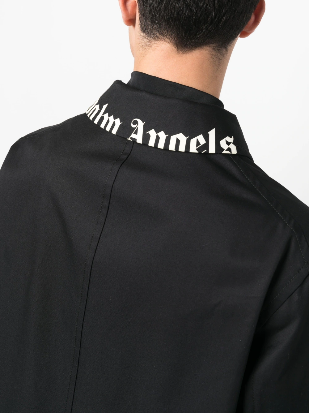 PALM ANGELS MEN LIGHT WEIGHT LOGO COAT