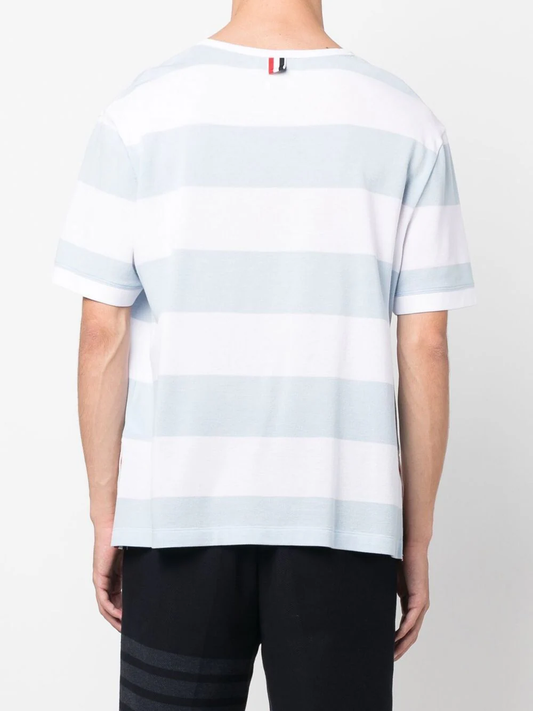 THOM BROWNE Men Striped Pocket SS Rugby Shirt