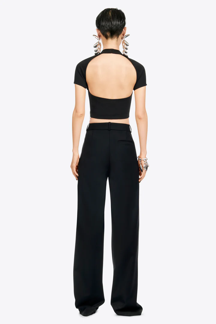 AREA Women Crystal Slit Trouser