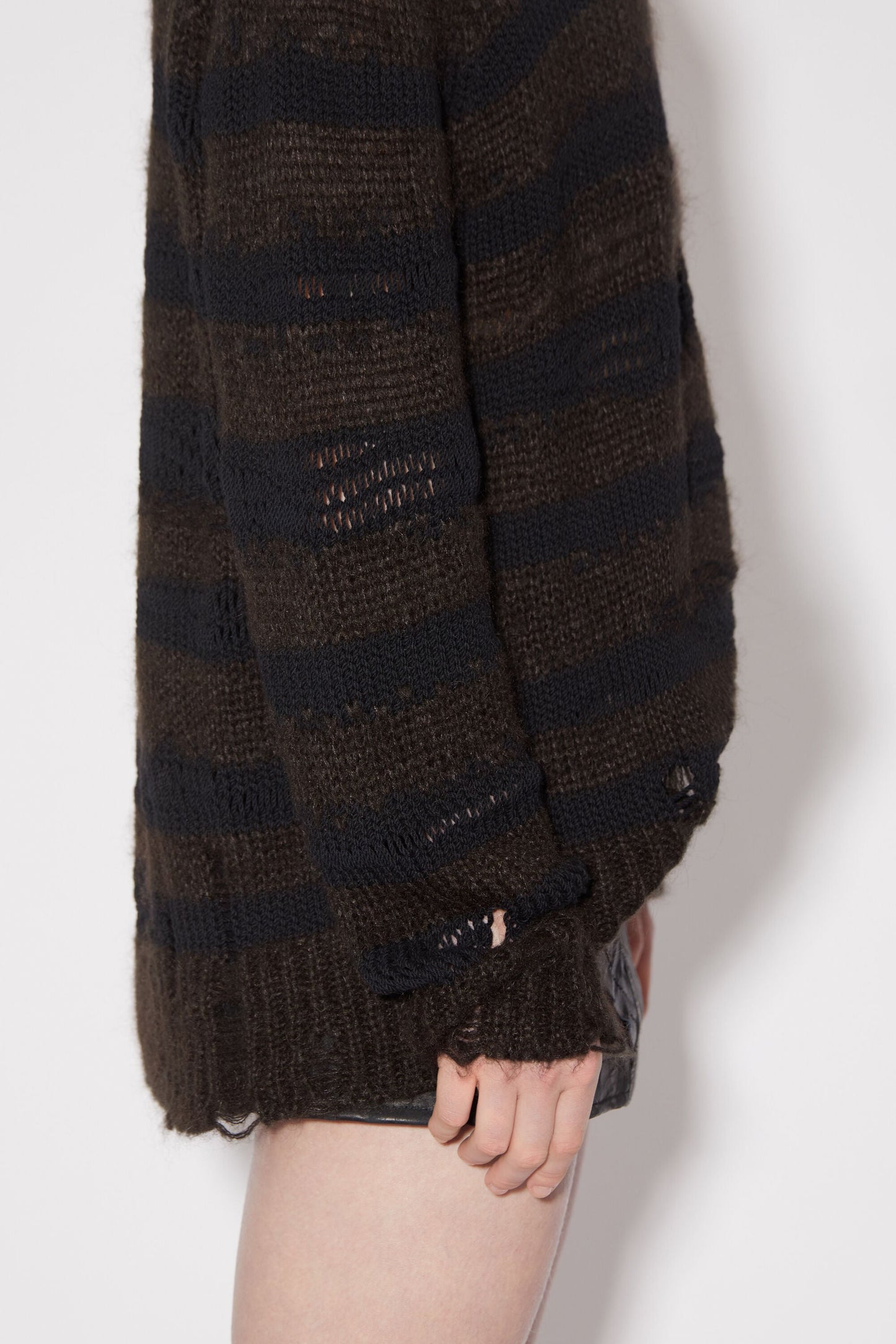 ACNE STUDIO Women Distressed Stripe Jumper