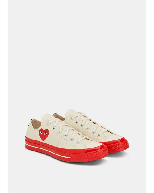 COMME DES GARCONS PLAY X CONVERSE Red Sole Low Top