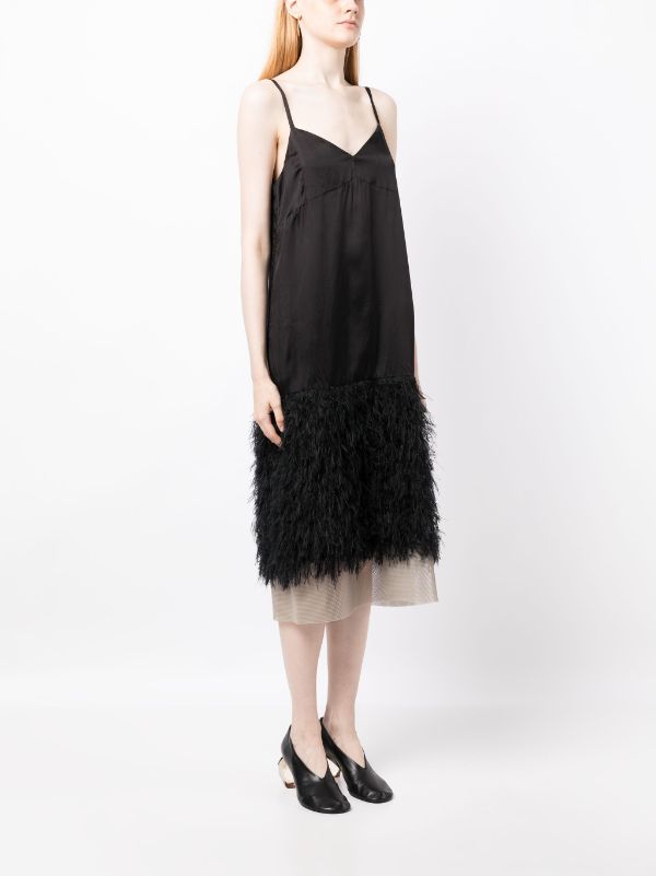 DRIES VAN NOTEN Women Dentasa Nylon Voile With All Over Fil Coupe Fringes Dress