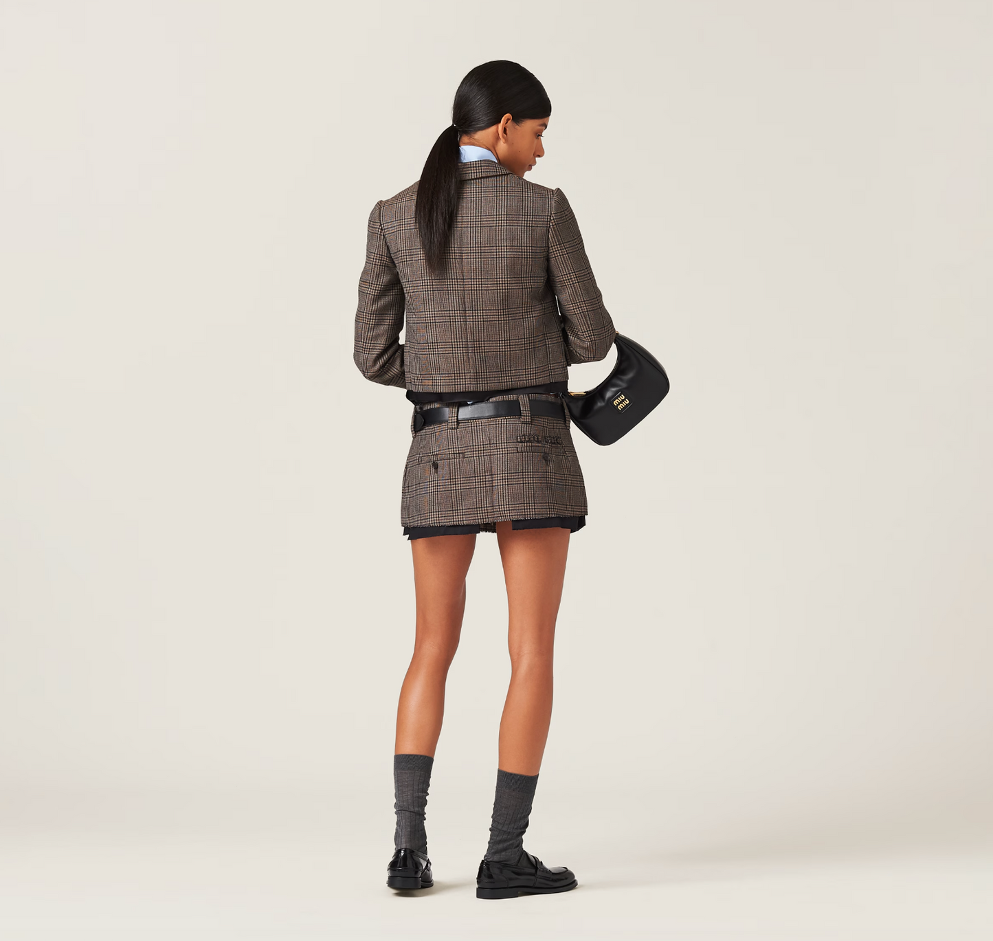 MIU MIU Women Prince of Wales Check Miniskirt