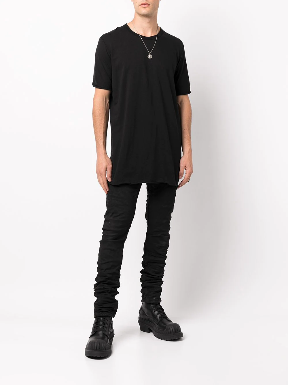 BORIS BIDJAN SABERI Men Regular Fit Object Dyed T-Shirt