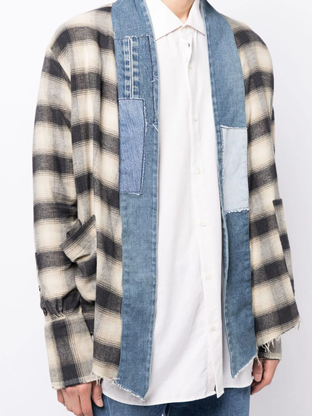 GREG LAUREN Men Plaid Studio Shirt