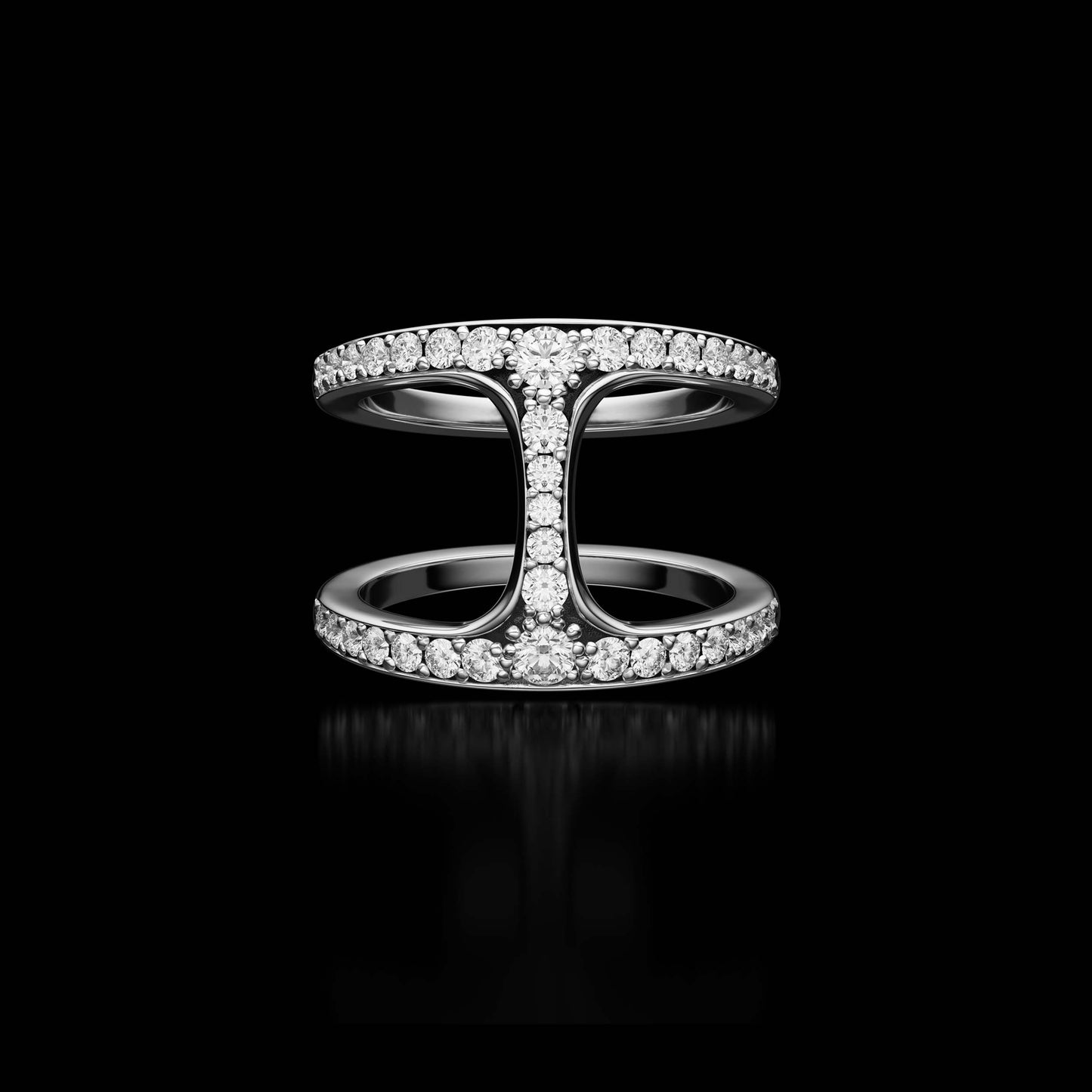 HOORSENBUHS Dame Phantom Ring With Diamonds