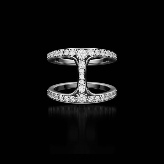 HOORSENBUHS Dame Phantom Ring With Diamonds