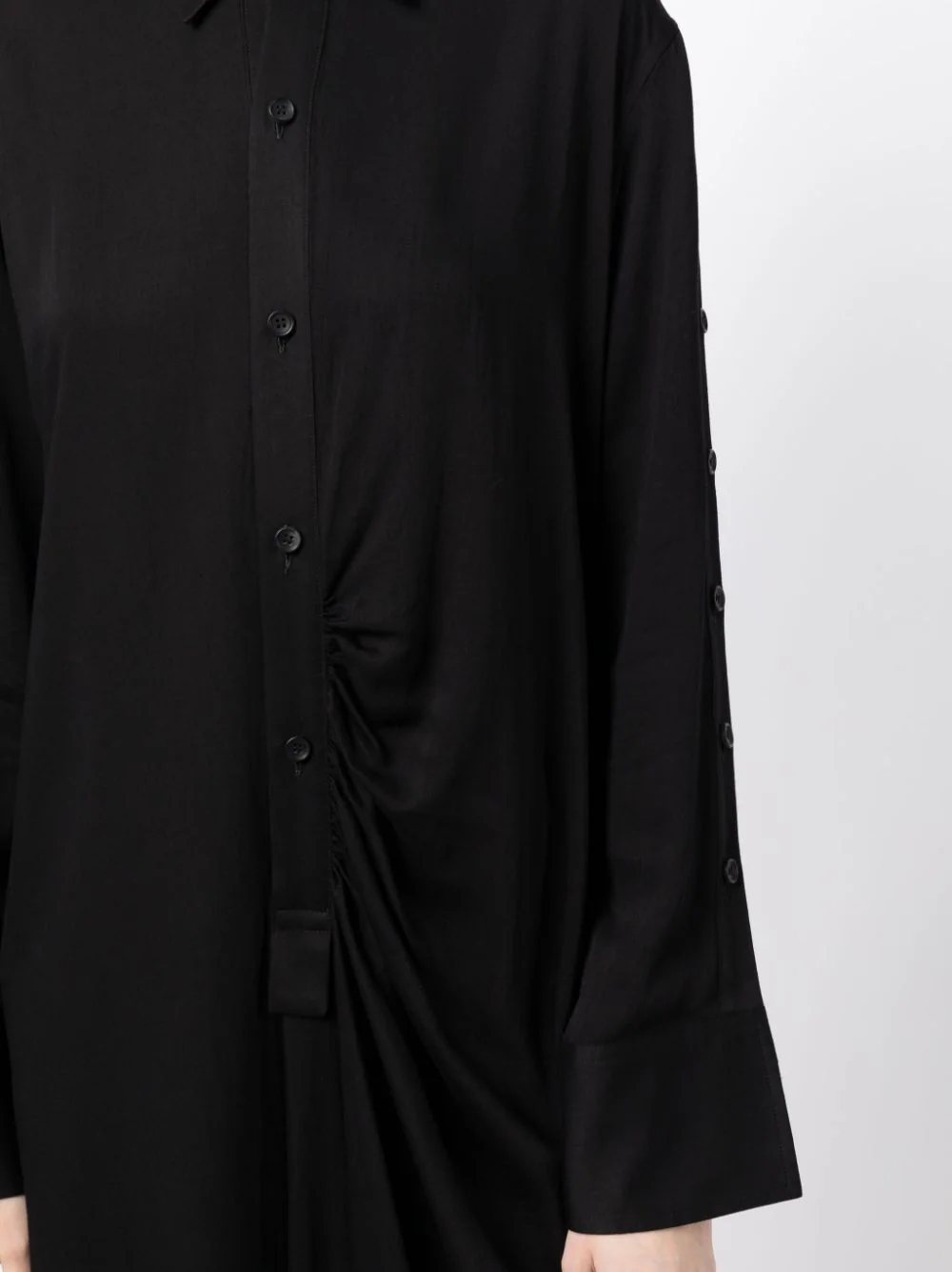 YOHJI YAMAMOTO Women Backside Draped Shirt Dress