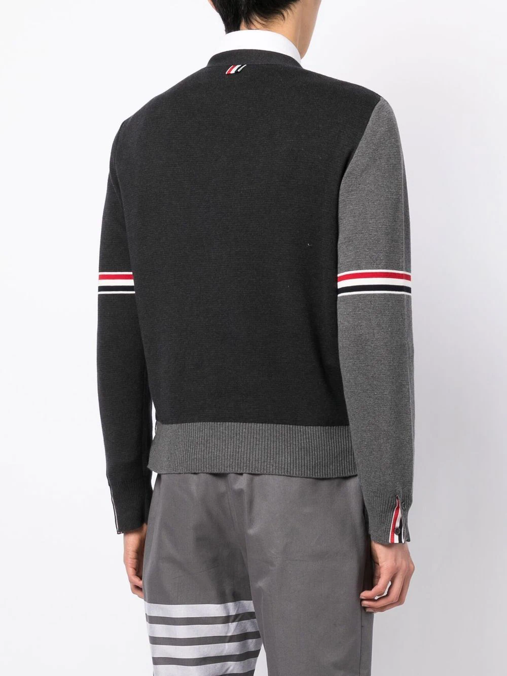 THOM BROWNE Men Milano Stitch V-Neck Cardigan