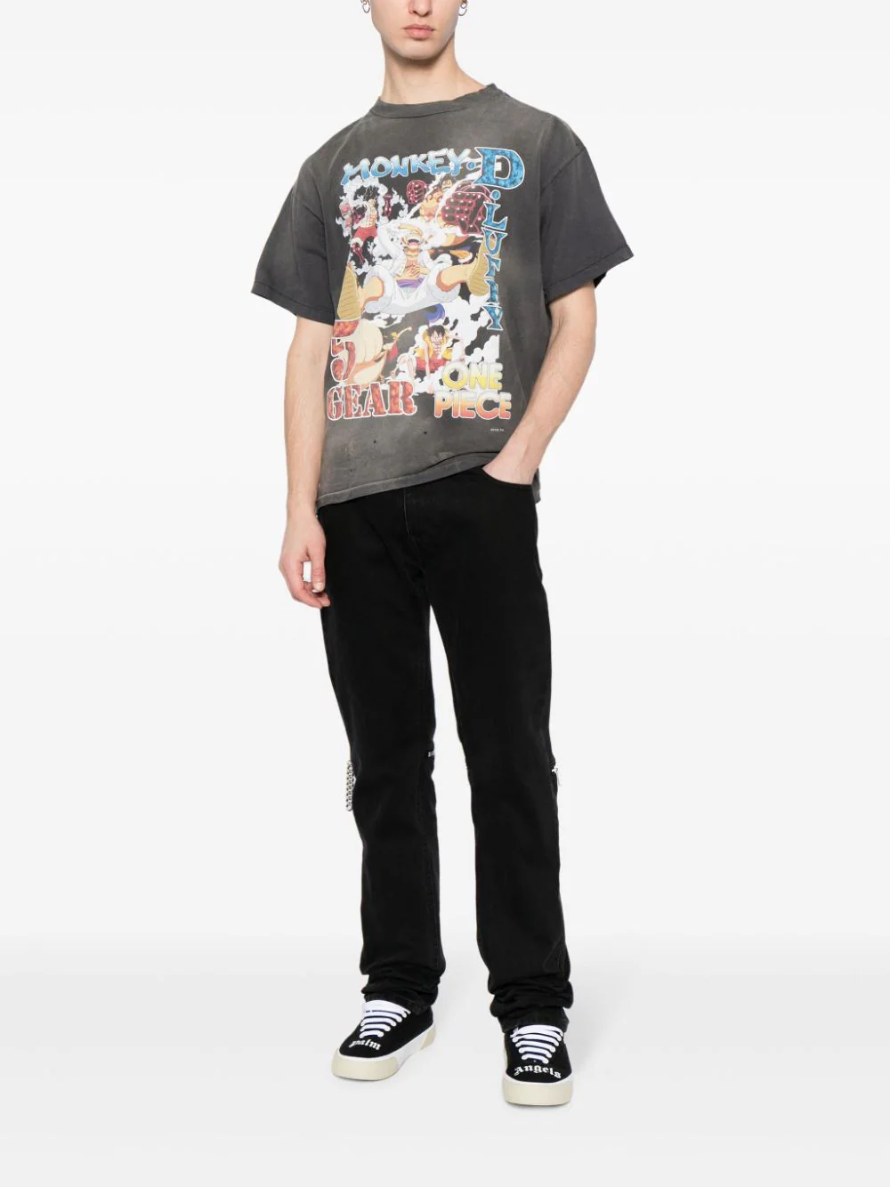 SAINT MICHAEL X ONE PIECE Printing T-Shirt