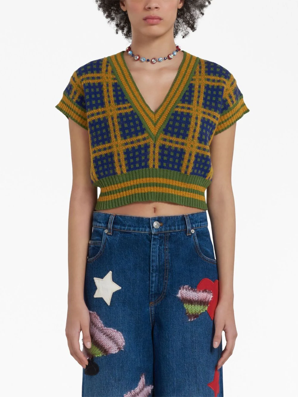 MARNI Women Sleeveless Jumper with 50's Check