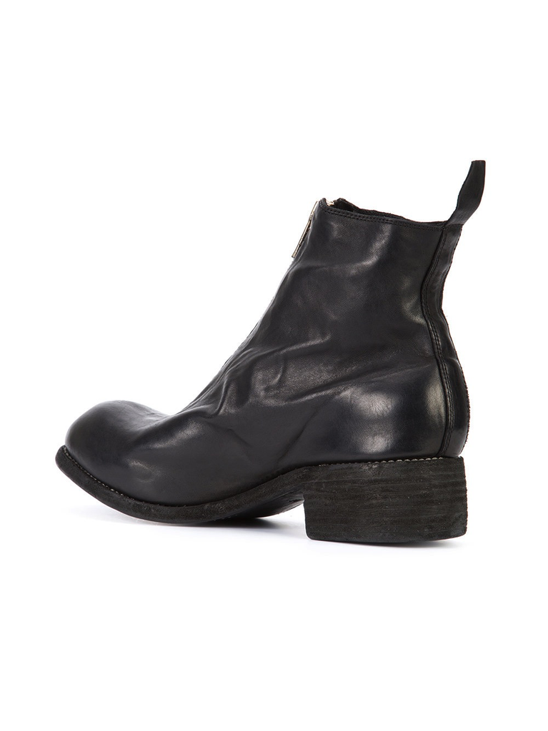 GUIDI Women PL1 Soft Horse Leather Front Zip Boots BLKT