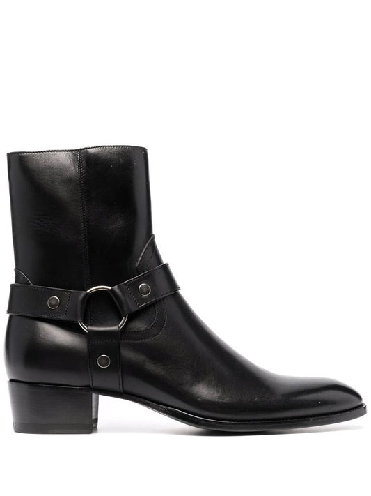 SAINT LAURENT Men Wyatt 40 Harness Boots