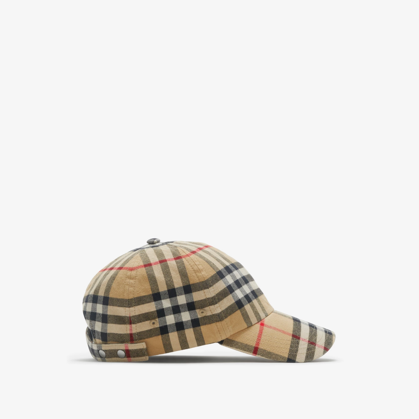 BURBERRY Men Check Cotton Baseball Cap