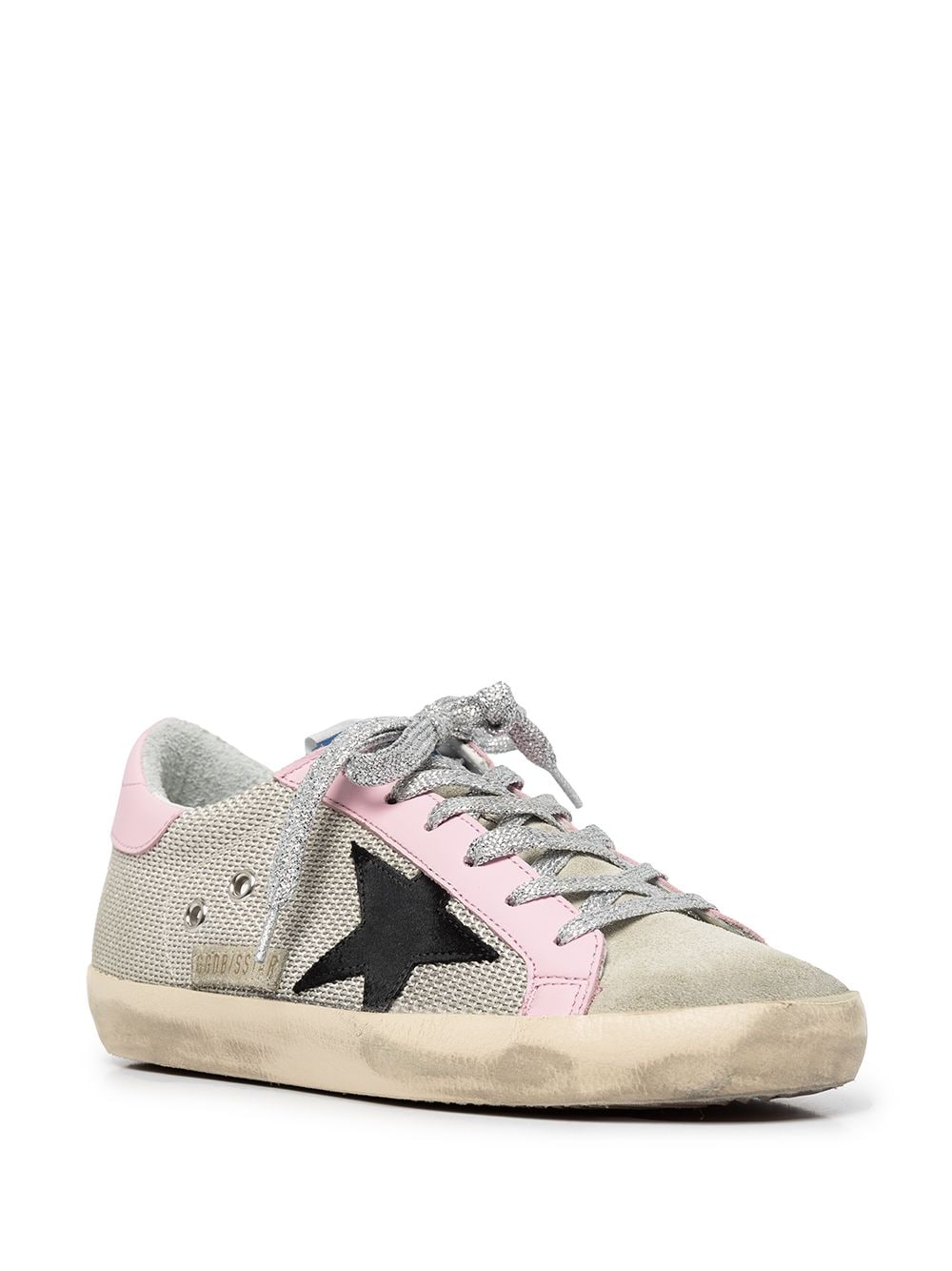 GOLDEN GOOSE WOMEN SUPER-STAR NET UPPER SUEDE STAR SNEAKERS