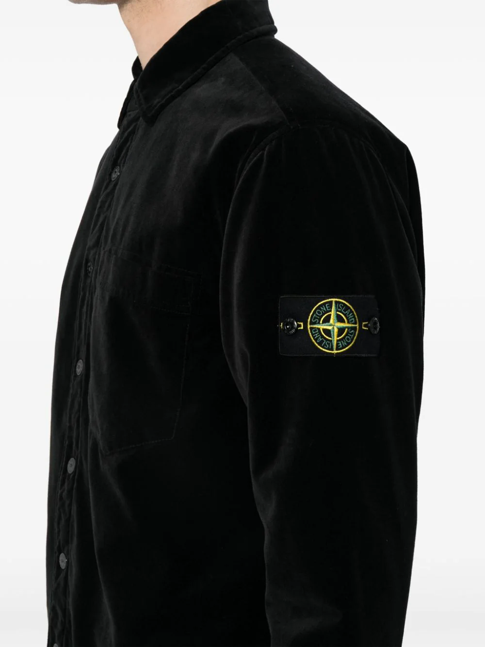 STONE ISLAND MEN Logo Patch Overshirt