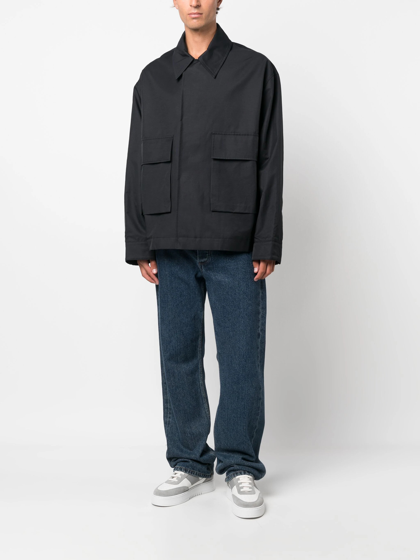 STUDIO NICHOLSON Men Regi Zipped Cargo Jacket