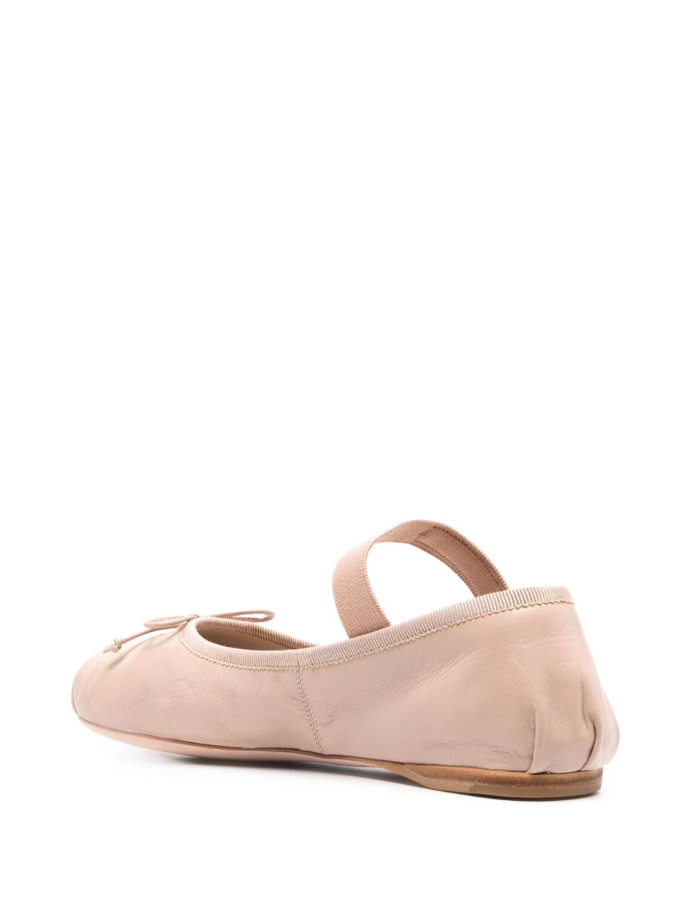 MIU MIU Momen  leather Ballerina Shoes