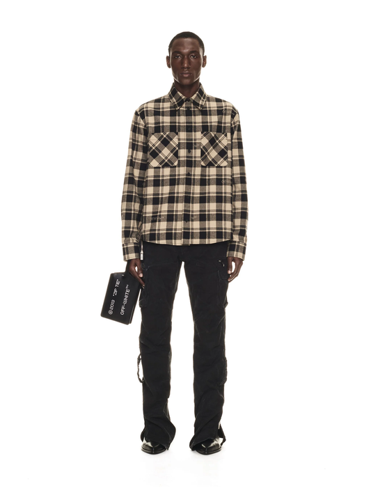 OFF-WHITE Men Check Flannel Shirt