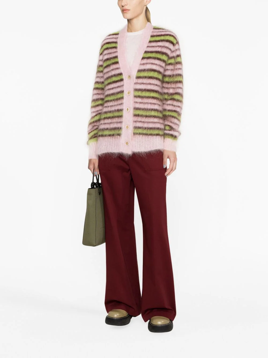 MARNI Women Mohair Striped Cardigan