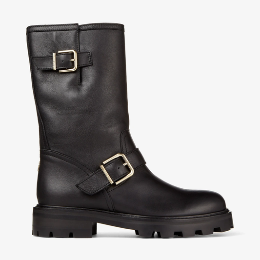 JIMMY CHOO Women Smooth Leather Biker Boots