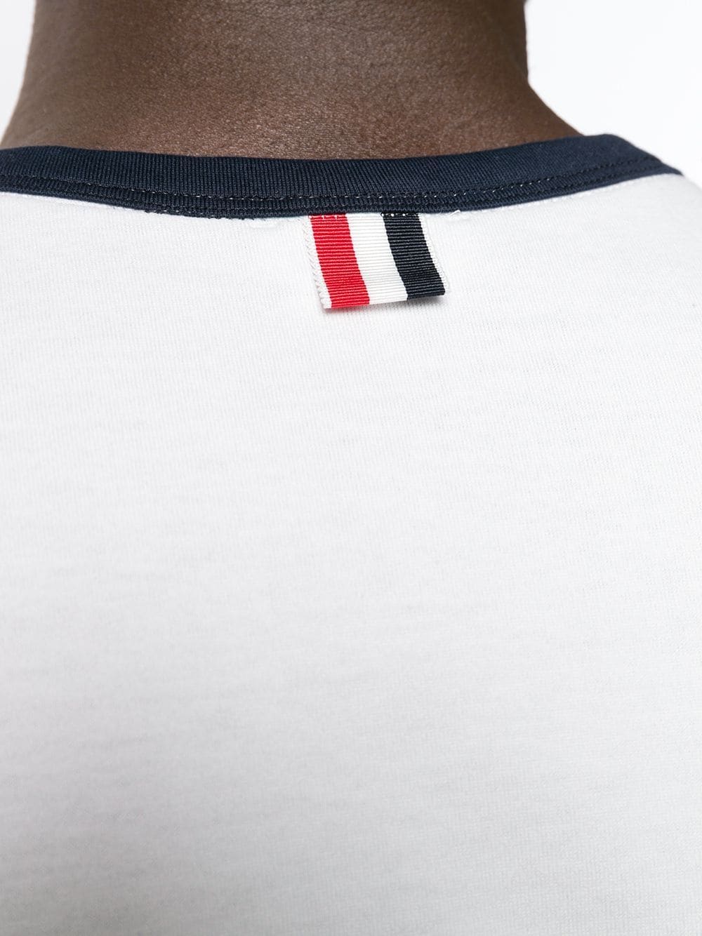 THOM BROWNE Men SS Ringer Jersey Tee