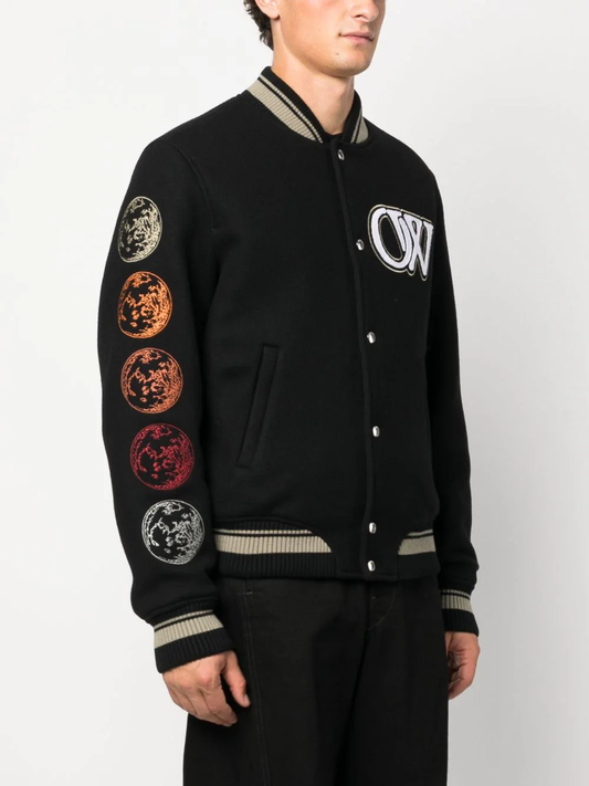 OFF-WHITE Men Moon Phase Varsity Bomber