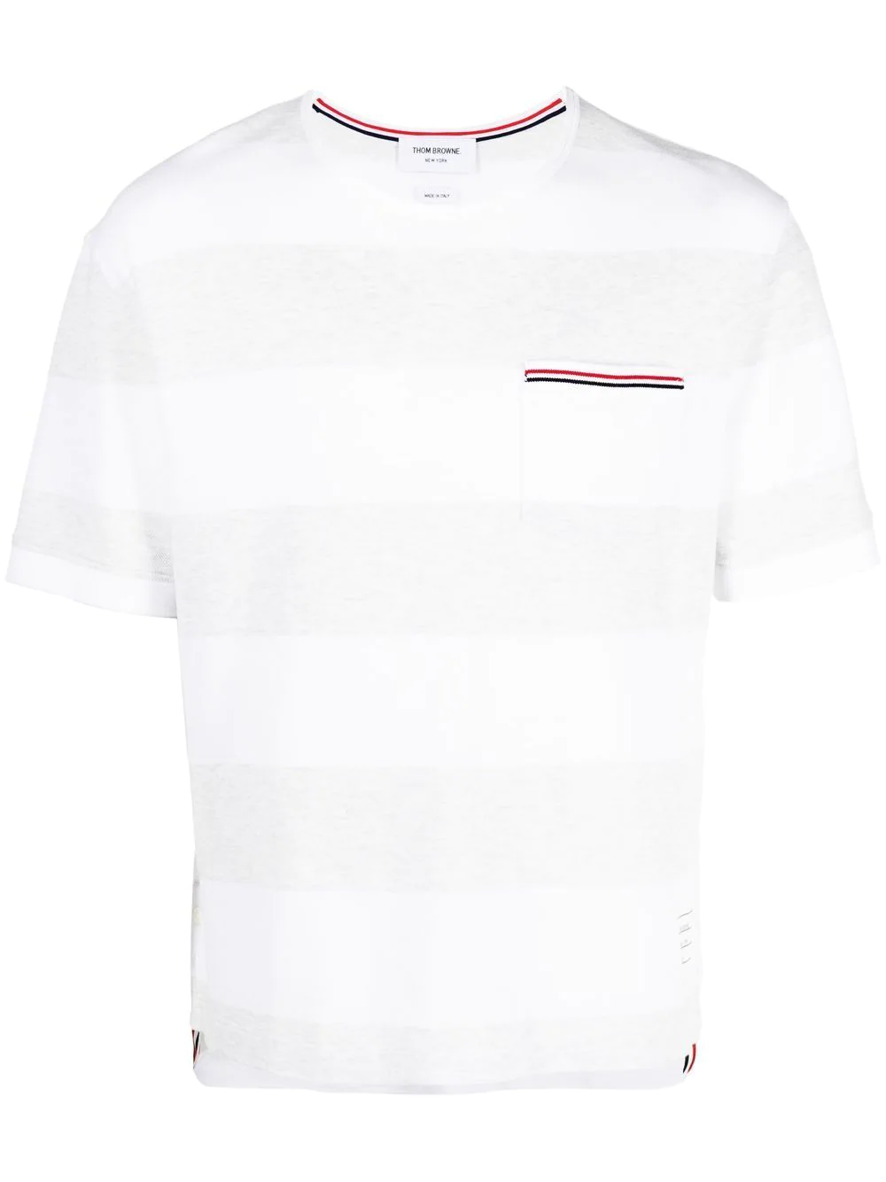 THOM BROWNE Men Striped Pocket SS Rugby Shirt