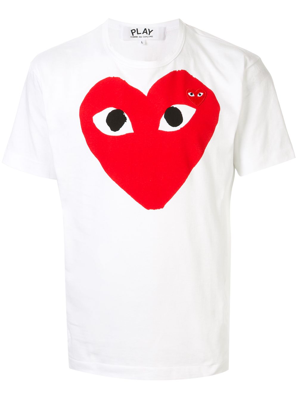 COMME DES GARCONS PLAY MEN Big Red Heart with Small Red Heart T-shirt