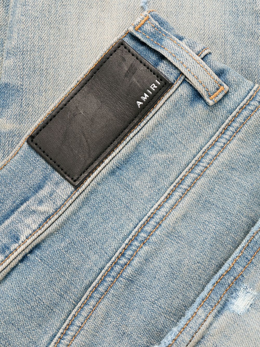 AMIRI Mens MX1 Ultra Suede Denim