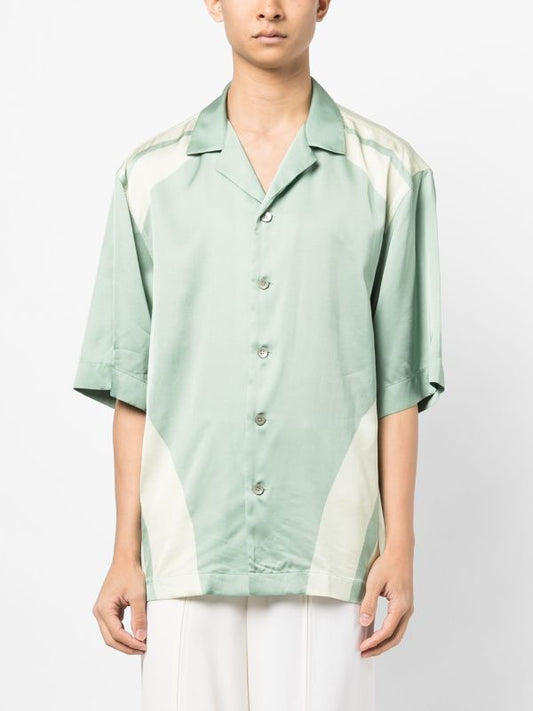 DRIES VAN NOTEN Men Engineered Print Viscose Shirt