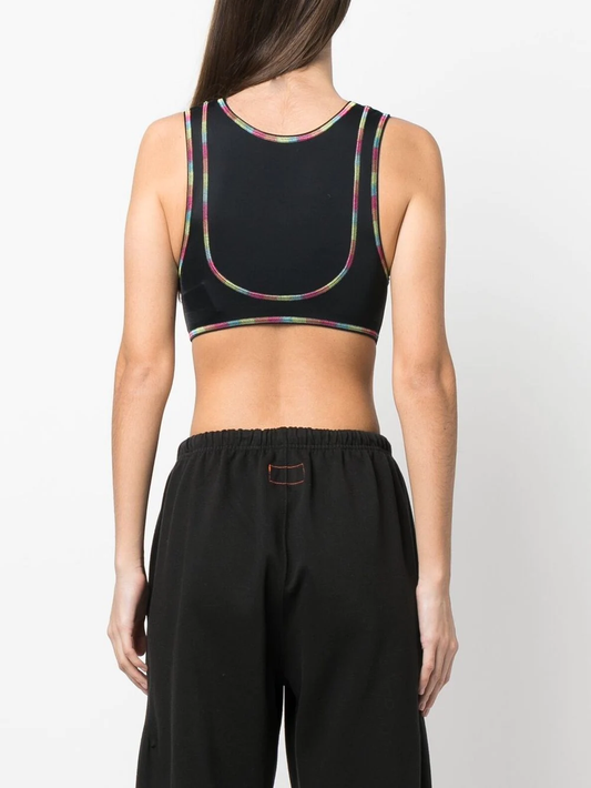 PALM ANGELS WOMEN RAINBOW MIAMI TRAINING TOP