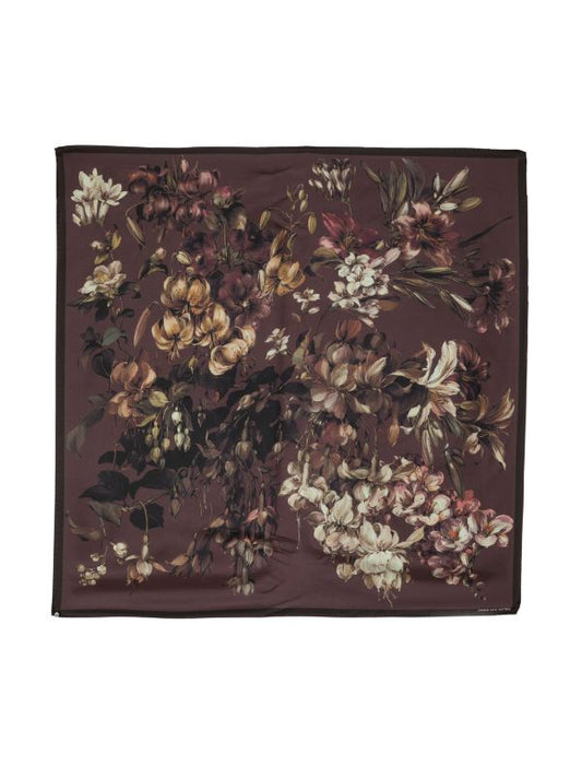 DRIES VAN NOTEN Unisex Floral Silk Foulard