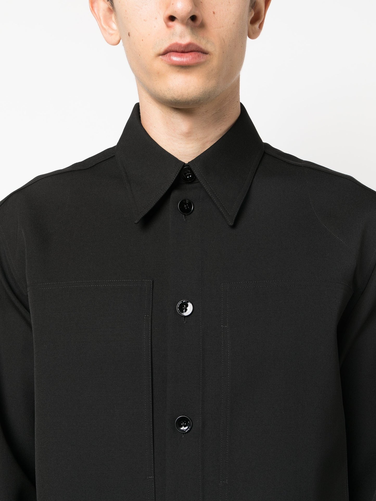 JIL SANDER Men Relaxed Wool Fit Shirt