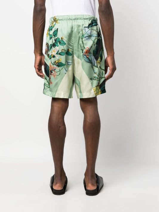 DRIES VAN NOTEN Men Engineered Print Viscose Shorts