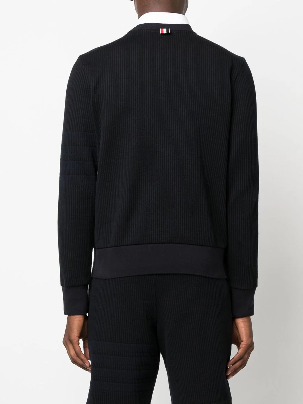 THOM BROWNE Men Striped Texture Classic Sweatshirt Pullover