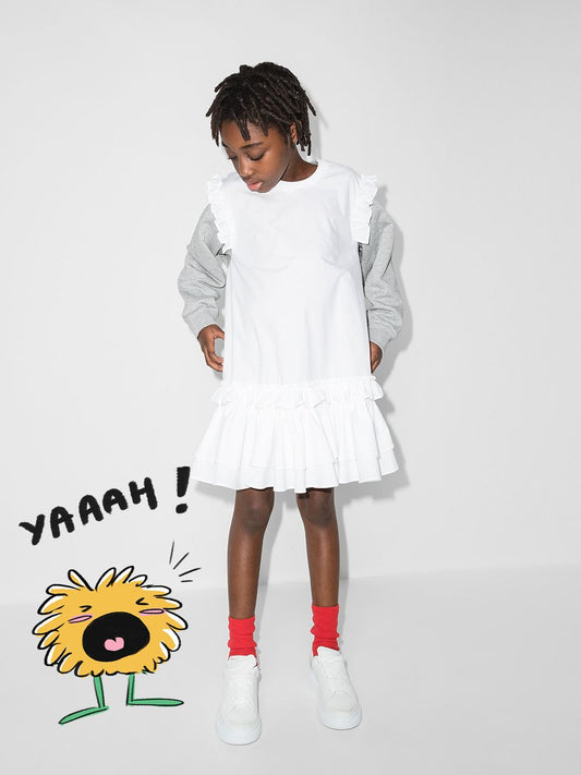 MM6 Kids Sweat Dress With Ruffles