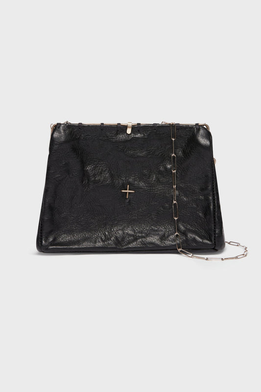 MA+ SILVER RIM POUCH WITH CHAIN